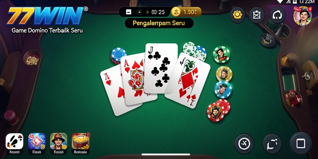 Screenshot gameplay domino yang seru dan interaktif.