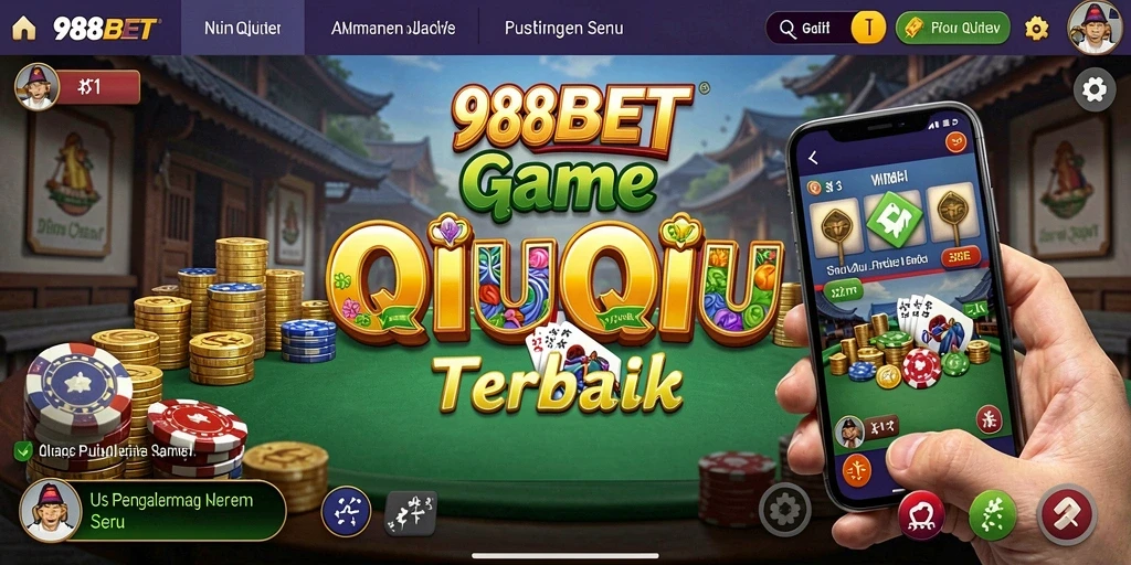 Tampilan gameplay QiuQiu yang seru dan menarik di 988BET.