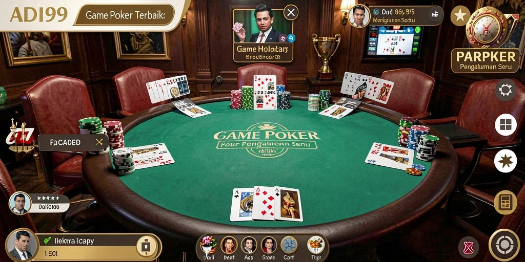 Screenshot gameplay Poker yang menarik dan seru di ADI99.