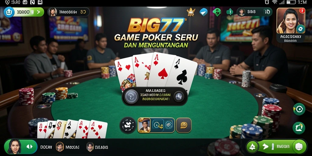 Tampilan gameplay Poker yang mengasyikkan dan penuh strategi.