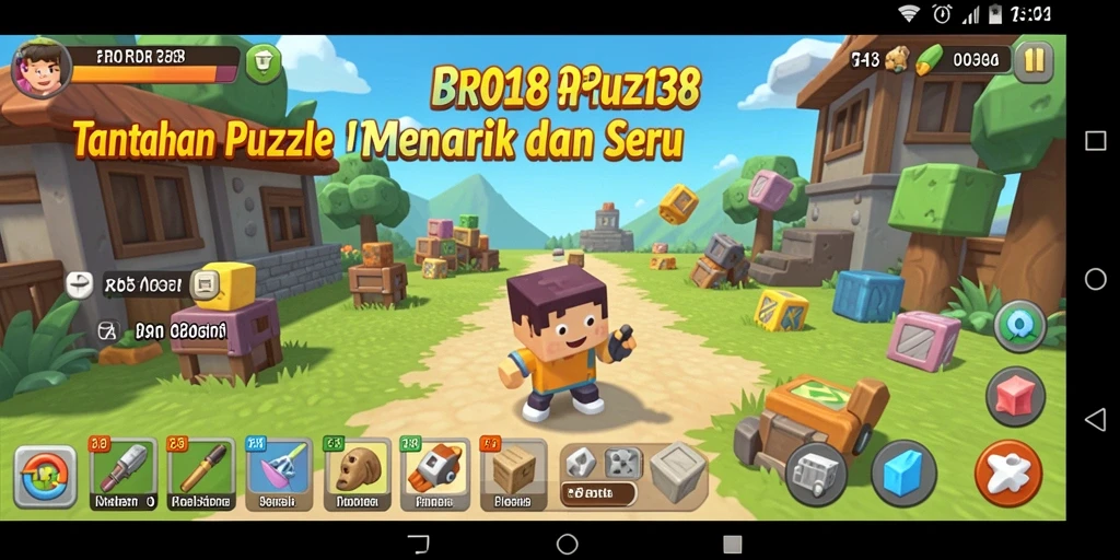Screenshot utama BRO138 menampilkan gameplay puzzle yang seru dan menantang.