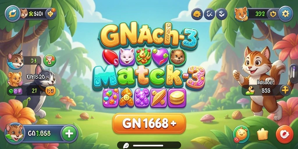 Tangkapan layar gameplay GN168 yang menampilkan keseruan mencocokkan objek.