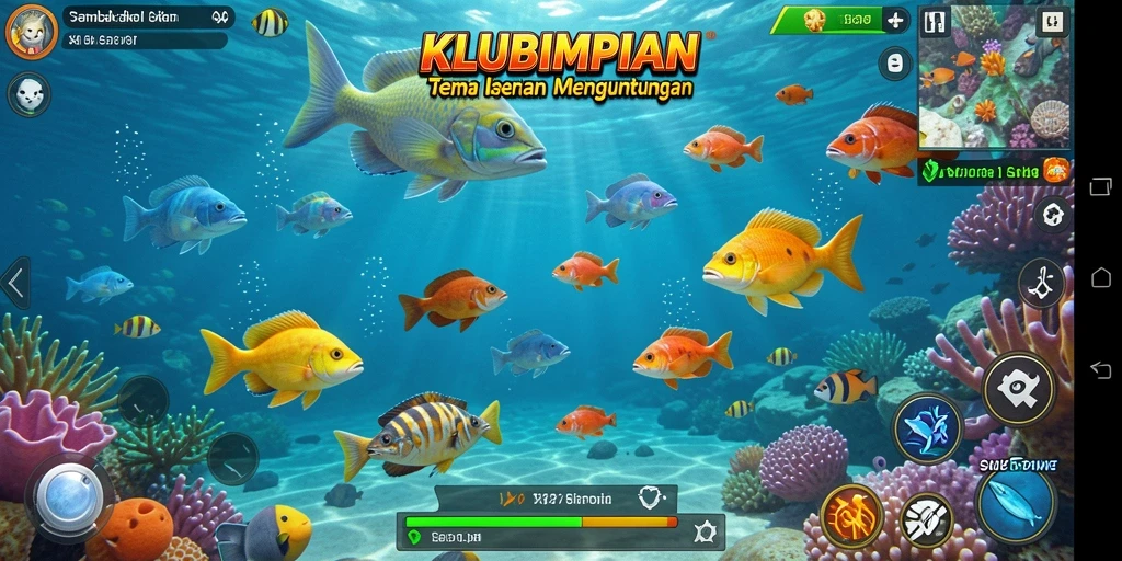 Tampilan seru saat menangkap ikan di KLUBIMPIAN.