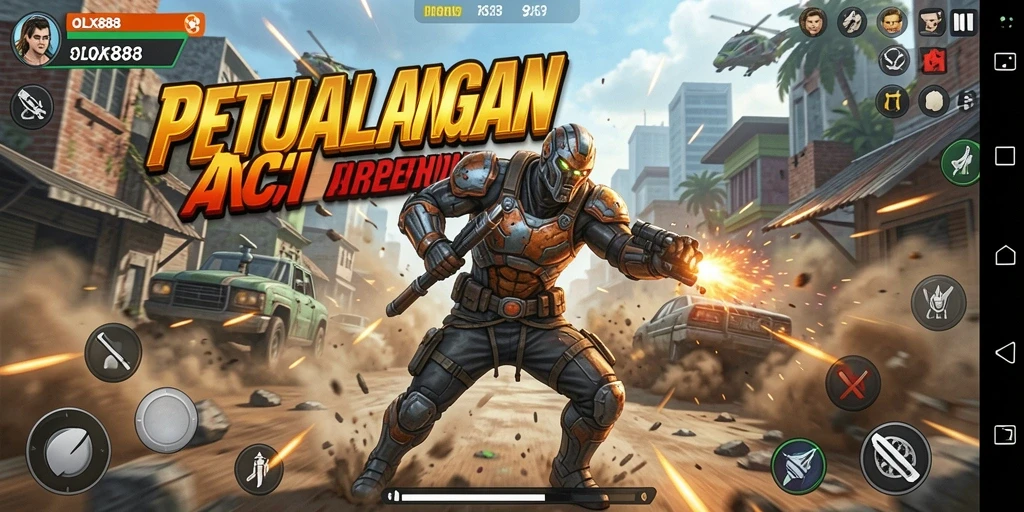 Tangkapan layar OLX888 menampilkan petualangan aksi mendebarkan.