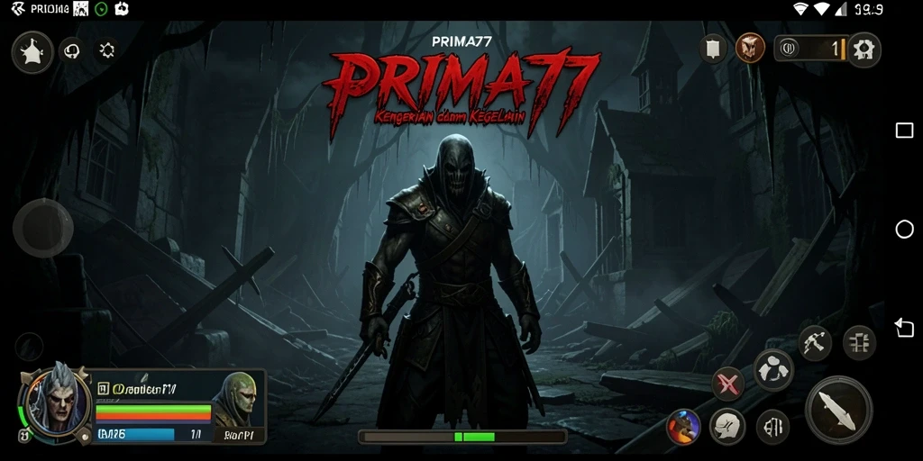 Tampilan gameplay PRIMA77 yang mencekam dan menegangkan.